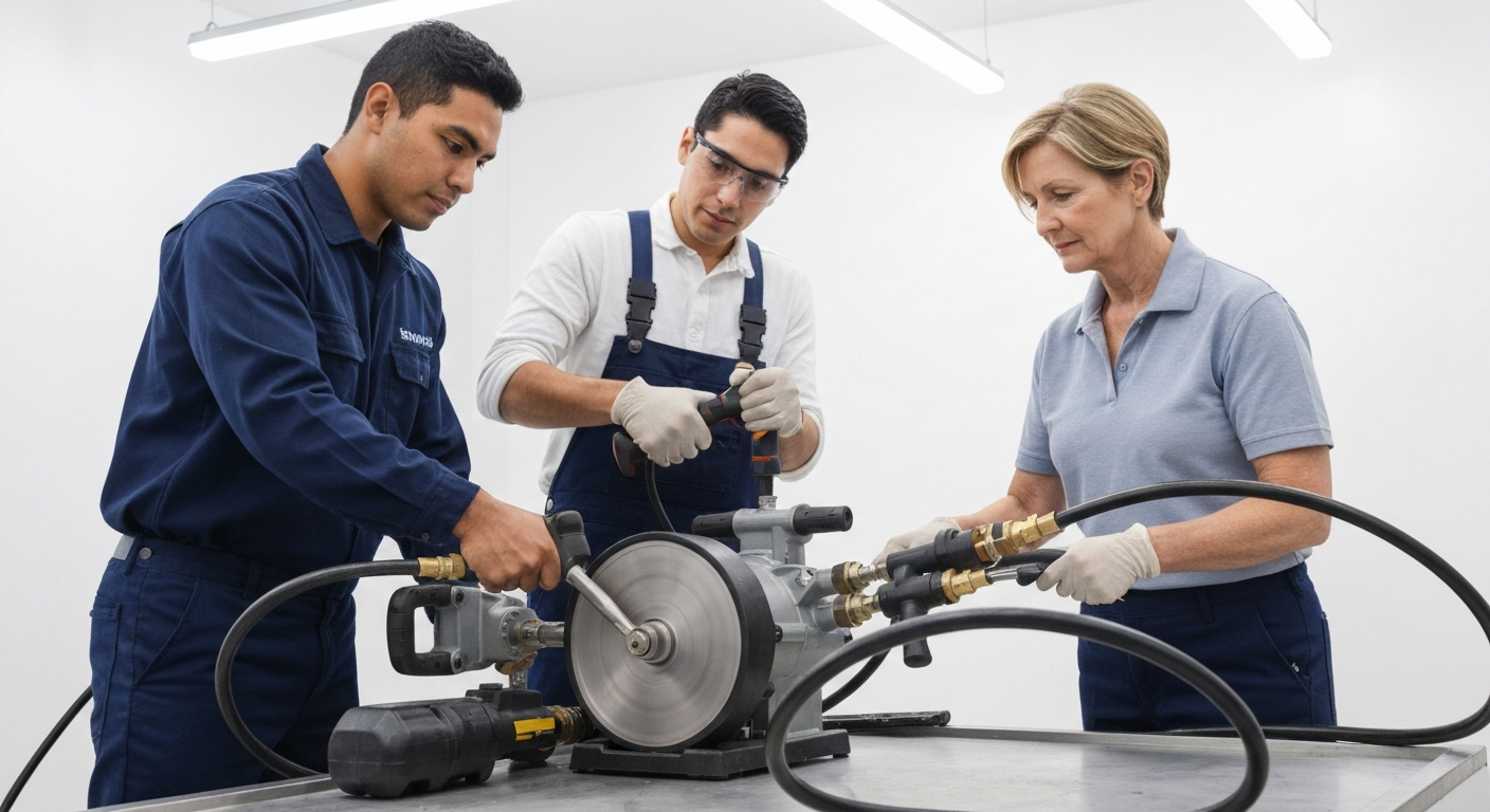 Equipamentos profissionais para desentupimento de pia